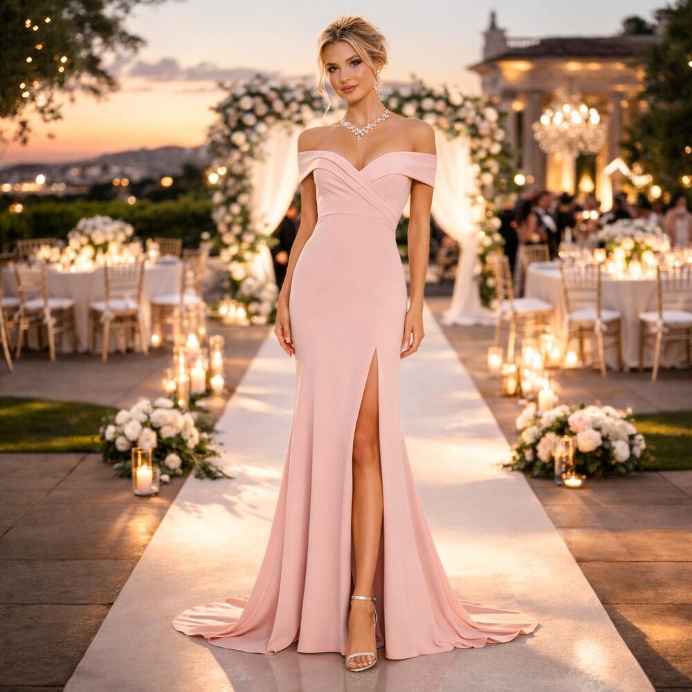 NWT Nookie | Neptune Blush Gown Formal Evening Wedding Guest Dress M